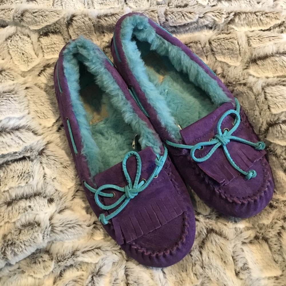 Uggs Purple and Teal Moccasin